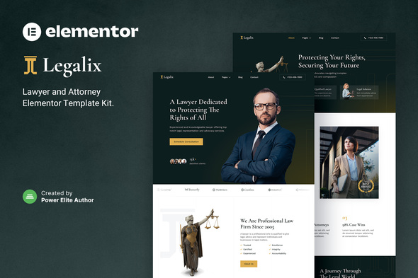 Legalix – Lawyer and Attorney Elementor Template Kit