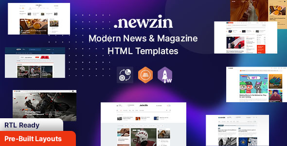 Newzin - Magazine & Newspaper HTML Template