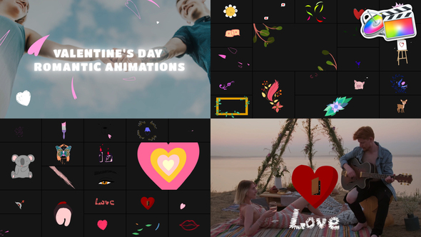 Valentine's Day Romantic Animations for FCPX alt