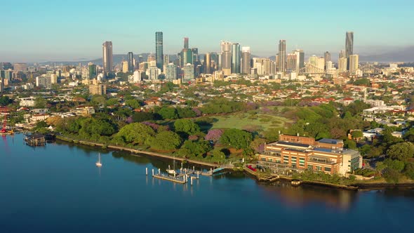 Aerial view of New Farm Park, Brisbane.