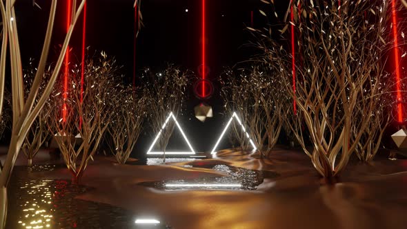 Night Fantasy Tree In Summer Time 04 4K alt