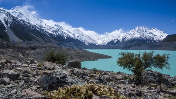 New Zealand Tasman Lake timelapse