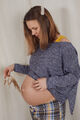 Funy pregnant woman is looking her belly - PhotoDune Item for Sale