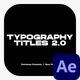 Typography Titles 2.0 | After Effects - VideoHive Item for Sale