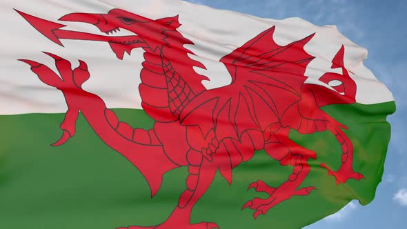 Red dragon Flag Of Wales.