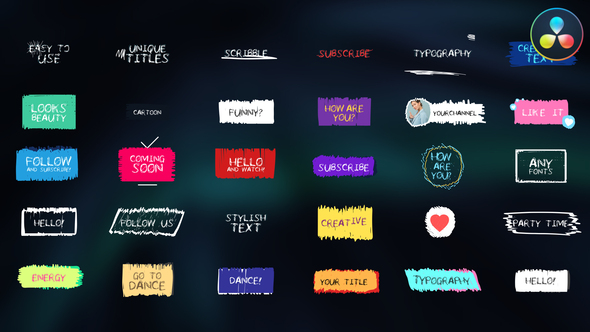 Scribble Titles | DaVinci Resolve