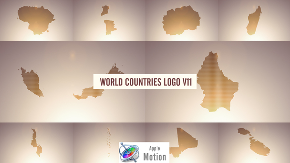 World Countries Logo & Titles V11 - Apple Motion