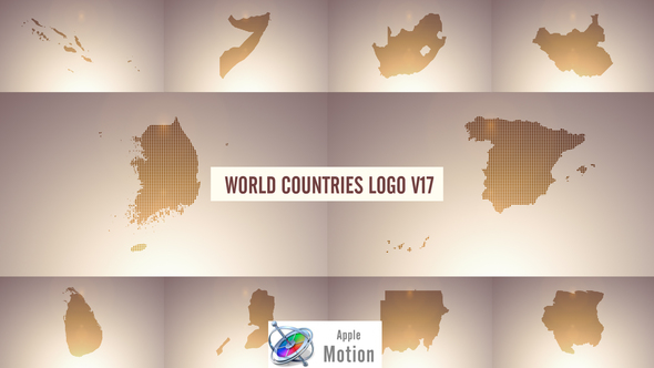 World Countries Logo & Titles V17 - Apple Motion