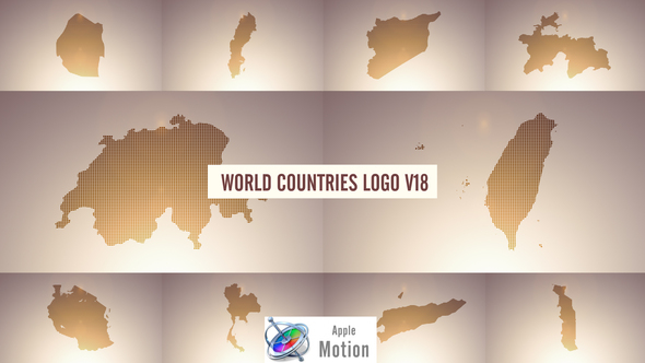 World Countries Logo & Titles V18 - Apple Motion