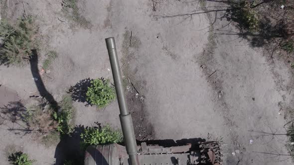 Exploded Military Equipment During the War in Ukraine