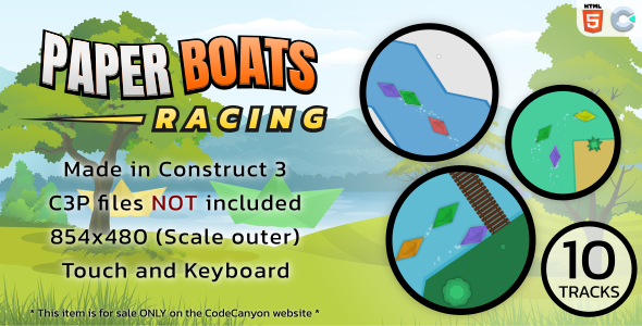 Paper Boats Racing - HTML5 Racing game (NO C3P)