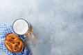 Bavarian pretzels and glass of lager beer. Oktoberfest food menu, traditional salted pretzels on lig - PhotoDune Item for Sale