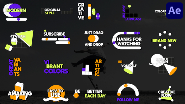 Colorful Motion Titles for After Effects alt