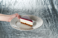 Pies of fresh baked cheesecake on a plate - PhotoDune Item for Sale