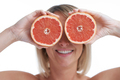 Picture of nice blonde woman with grapefruit - PhotoDune Item for Sale