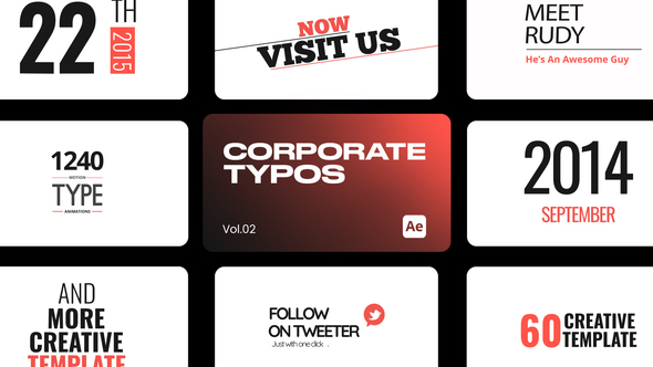 Corporate Typos 02 for After Effects alt