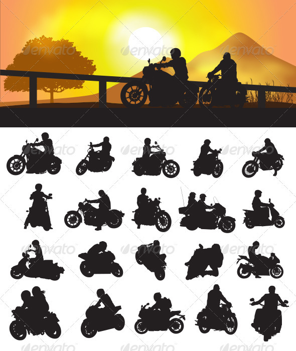 Motorcycle Rider Silhouette
