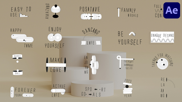 Creative Minimal Titles for After Effects alt