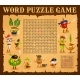 Word Search Puzzle Game Cartoon Vegetable Pirates - GraphicRiver Item for Sale