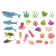 Cartoon Underwater Animals Seaweeds Fish Corals - GraphicRiver Item for Sale
