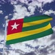 Togo Flag With Sky 4k - VideoHive Item for Sale
