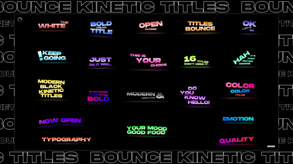 Bounce Gradient Titles