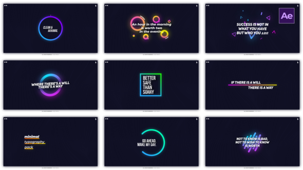 Modern Colorful Titles \ AE