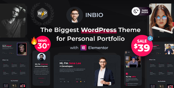 InBio - Tema de WordPress para portafolio personal/CV