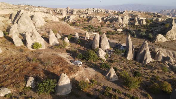 Cappadocia Landscape Aerial View. Turkey. Goreme National Park