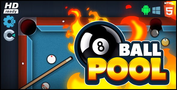 8 Ball Pool - HTML5 Construct 2 Game by codethislab