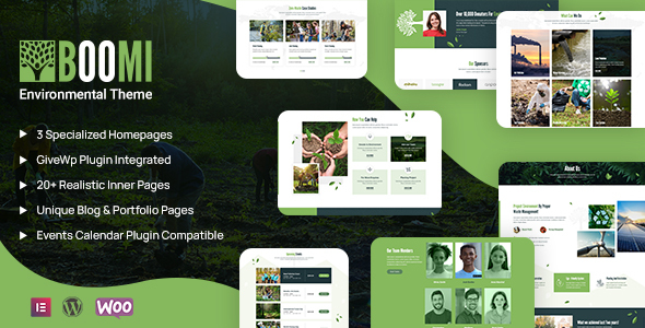 Boomi - Environment & Ecology WordPress Theme
