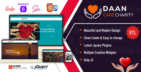 Daan | Charity and Donations Mulitpurpose HTML5  Template