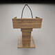 3D Low Poly Wood Lectern and Prompter - 3DOcean Item for Sale