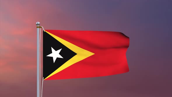 Timor Leste Flag 4k