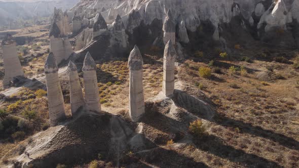 Cappadocia Landscape Aerial View. Turkey. Goreme National Park