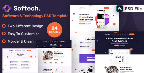 Softech - Software & Technology PSD Template