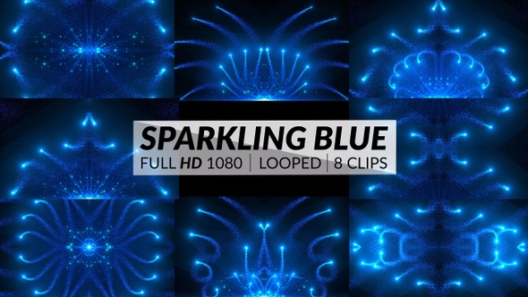Sparkling Blue 8 Clips