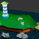Low Poly Lighthouse on the island - 3DOcean Item for Sale