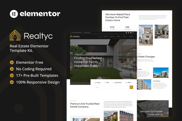 Realtyc  - Real Estate Elementor Template Kit