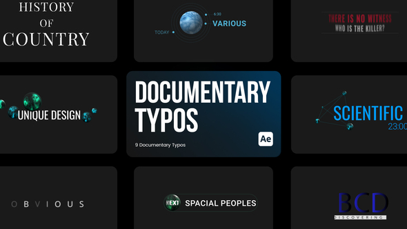 Documentary Typos for After Effects