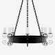 Medieval Chandelier with Candles 1 - 3DOcean Item for Sale