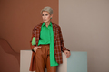 Fashion woman with short hair in stylish fashionable business clothes - PhotoDune Item for Sale