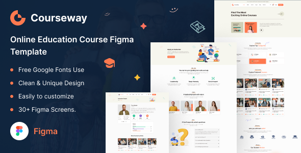 Courseway - Online Education Course Figma Template