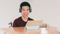 Homeschooling concept by parents of Happy and confidence teenage boy with disability on wheelchair. - PhotoDune Item for Sale