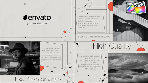 Black and White Minimal Slideshow | FCPX alt