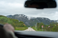 View to mountains from car on road in North Norway - PhotoDune Item for Sale
