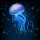 Realistic Jellyfish Blue Lightening Poisonous - GraphicRiver Item for Sale
