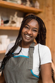 Portrait of a woman with braided hair smiling - PhotoDune Item for Sale