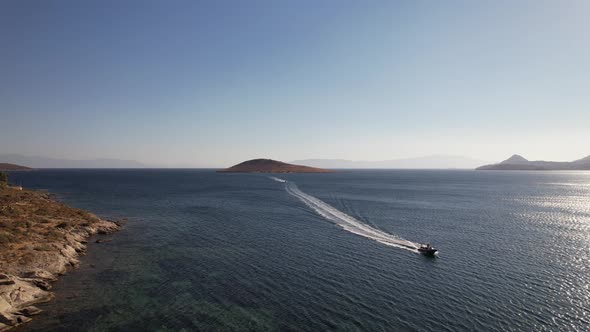 Drone footage of sea view