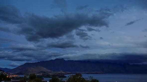 Evening in Queenstown timelapse